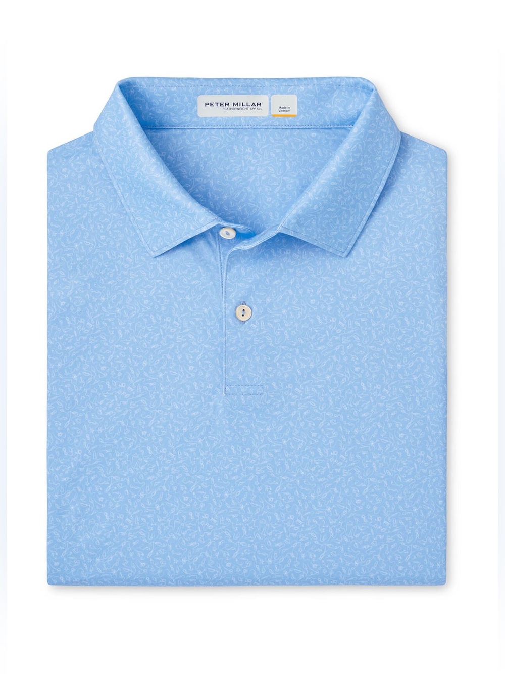 Peter Millar Nautical Knots Featherweight Golf Polo Shirt Blue XL NWT